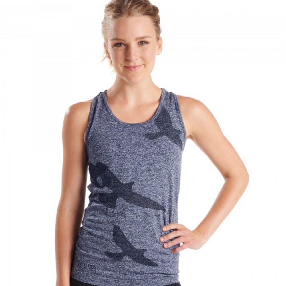 New Oiselle Flyte Sleeveless Running Racerback Tank Midnight Navy Blue,XS (0, 2)
